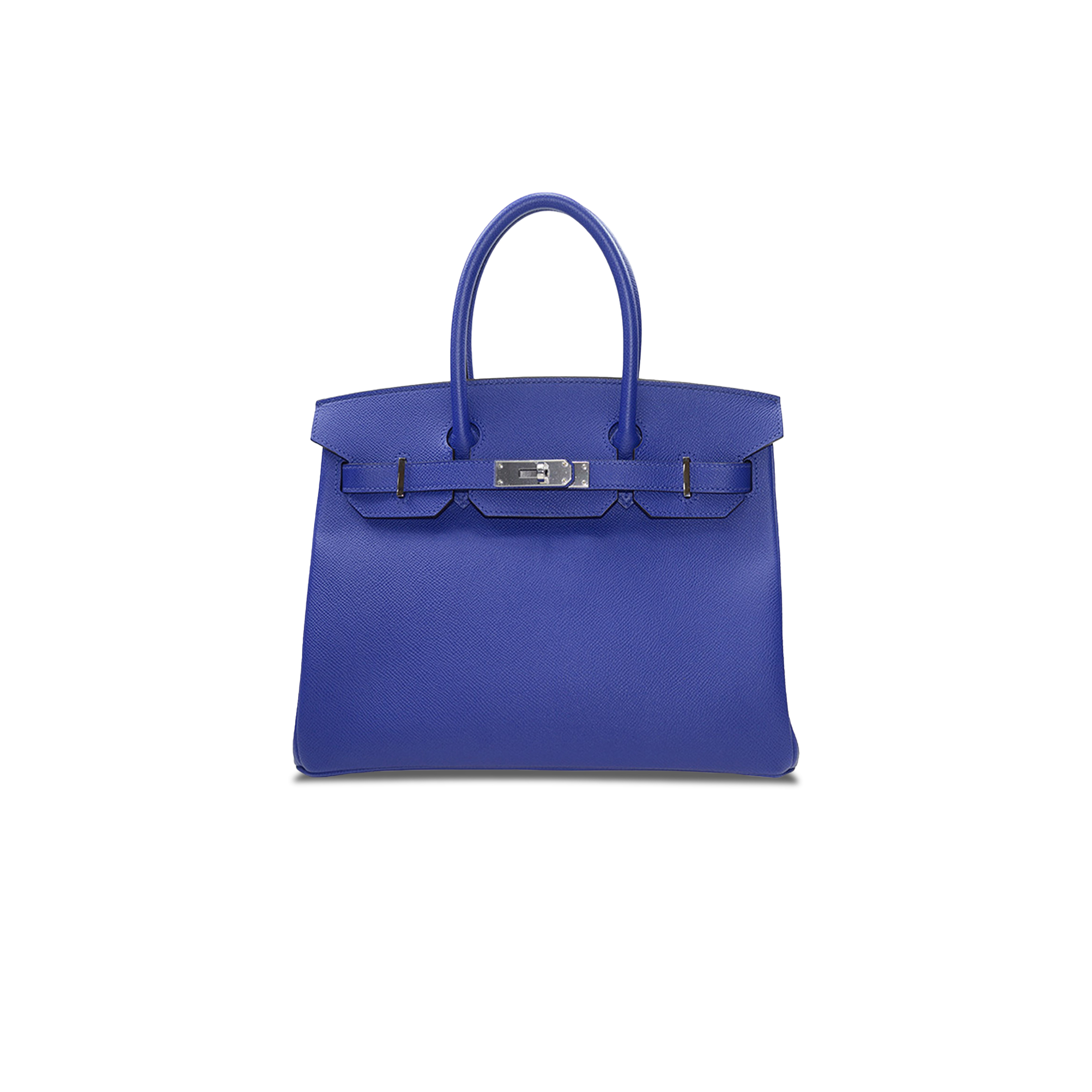 HERMES MASTER BIRKIN 35 TOGO LEATHER ELECTRIC BLUE SILVER BUCKLE BAG H028369CK7T (35*28*18cm)